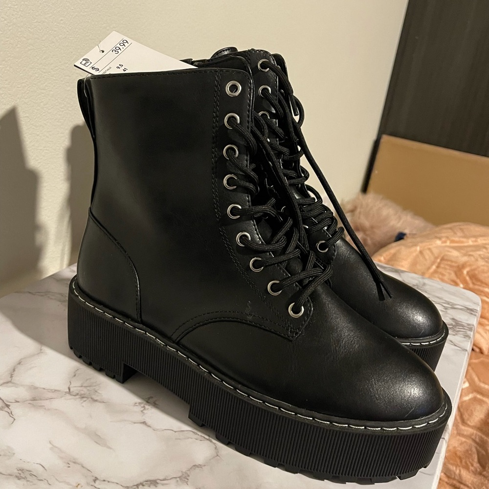 H&M Platform Combat Boots